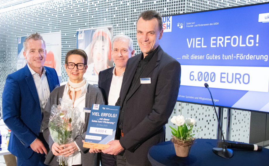 Anja Modegger und Ansgar Büter-Menke erhielten eine Förderung von 6.000 Euro für das Projekt „VR-Skilltrainings“ UKSH Gutes tun!-Förderprojekt: VR-Skilltraining
